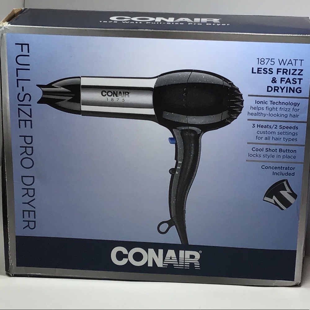 Conair 1875 Watt Full Size Pro Hair Dryer with Ion